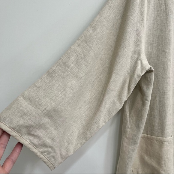 Ellen Orton linen blend reversible pants set tan black jacket plus size 1X - Picture 7 of 16